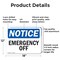 Signmission Emergency Off, 18 in W x Rectangle, Aluminum OS-2PACK-NS-A-1218-L-11864 - alternate 3